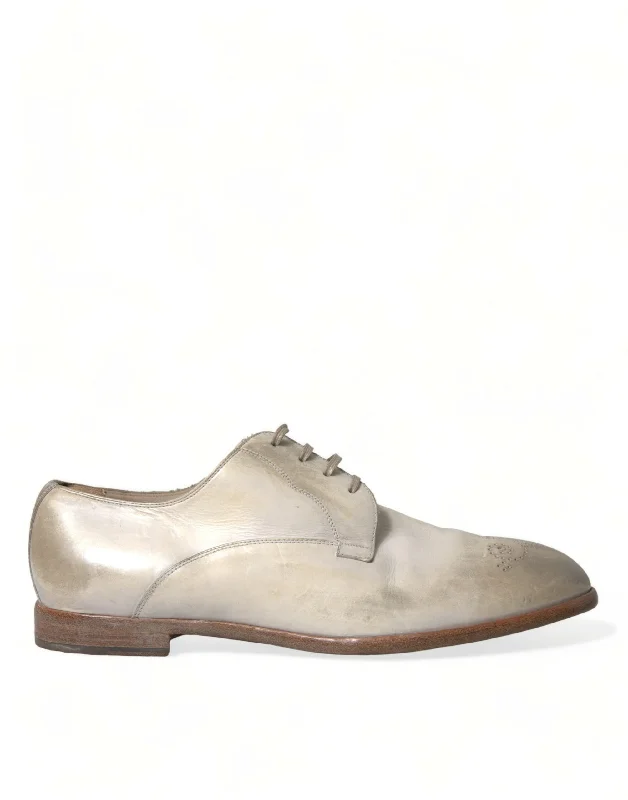 Dolce & Gabbana Elegant  Calfskin Derby Men's Shoes