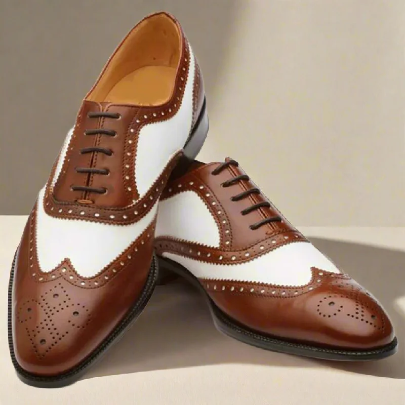 Tyrel Brown White Brogue