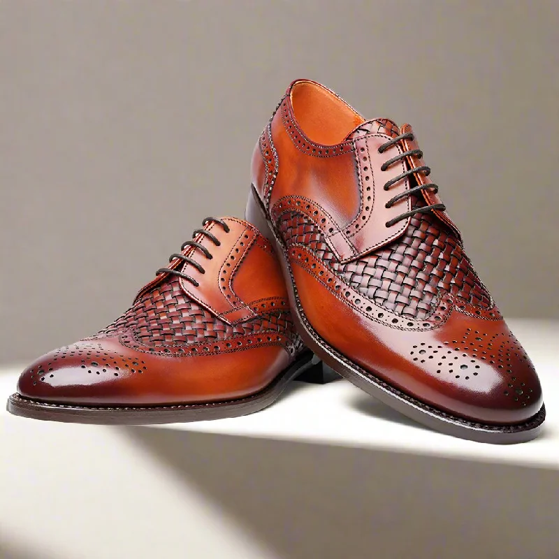 Owen Hunt Tan Braided Oxford