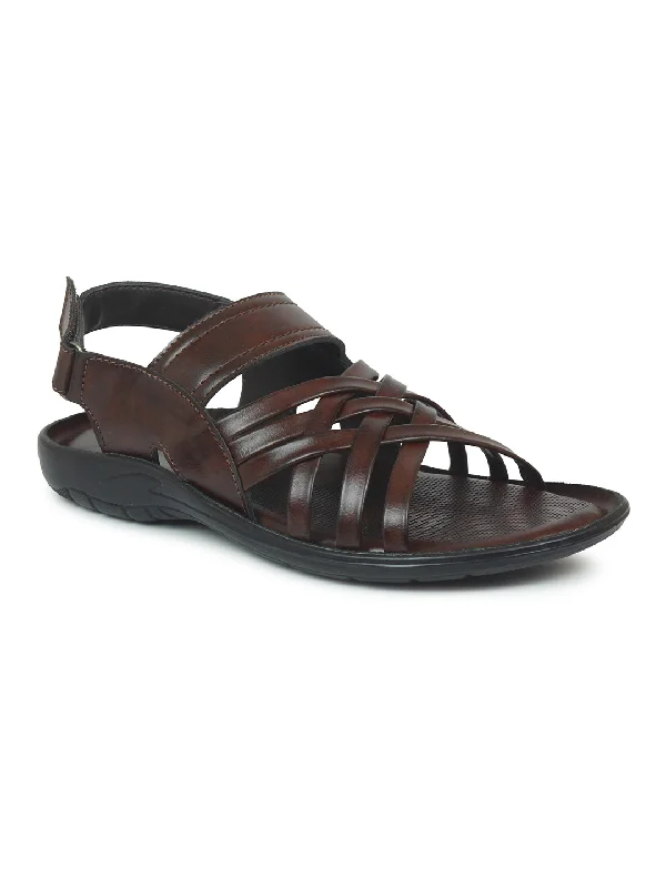 Tri-Band Velcro Sandal-Brown