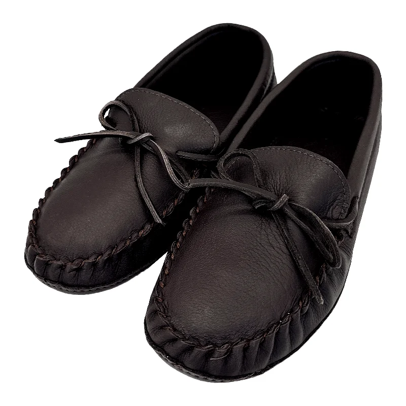 Men's Soft Sole Double Deerskin Leather Moccasins