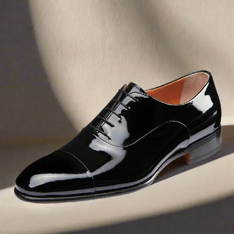 Avery Black Patent Oxford