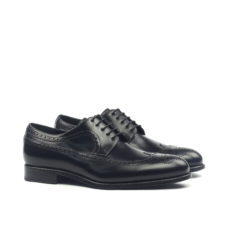 Unique Handcrafted Black Wingtip Oxford w/ Full Brogue by Le Ruux