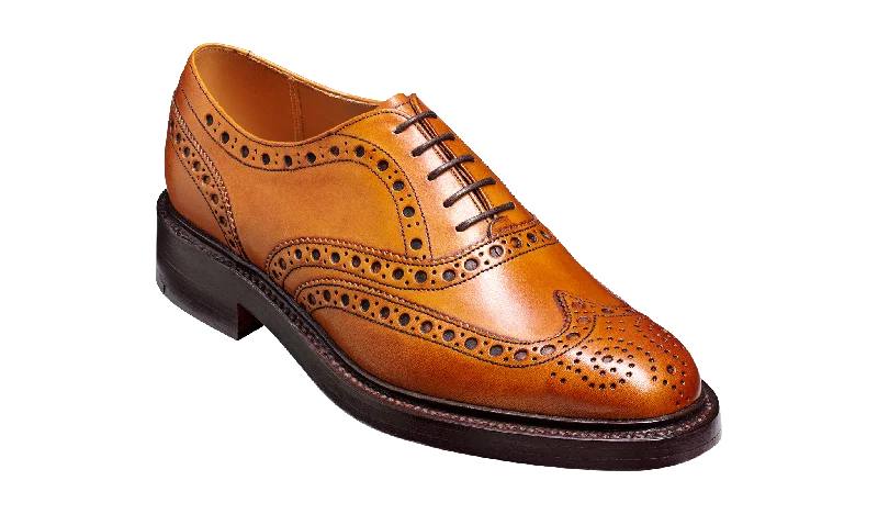 Barker Westfield  Full Brogue Calf Leather Shoe-  Cedar Calf