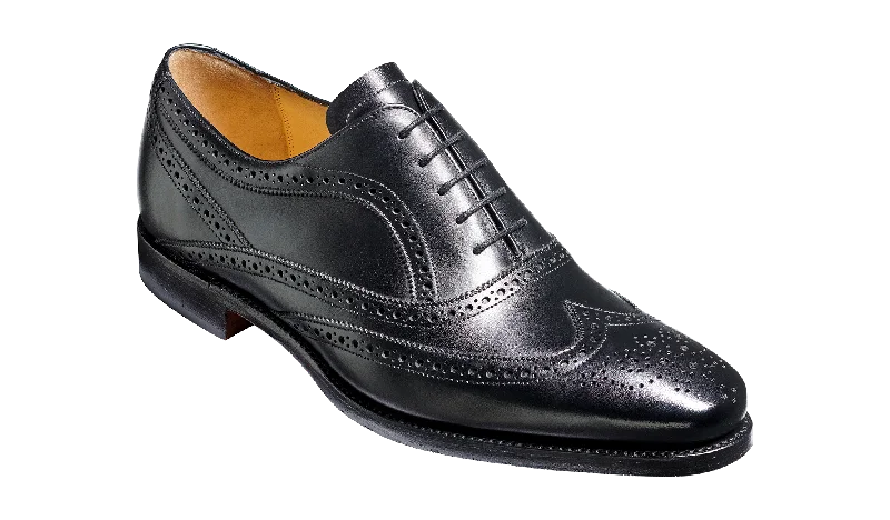 Barker Turing Brogue Shoe -  Black Calf