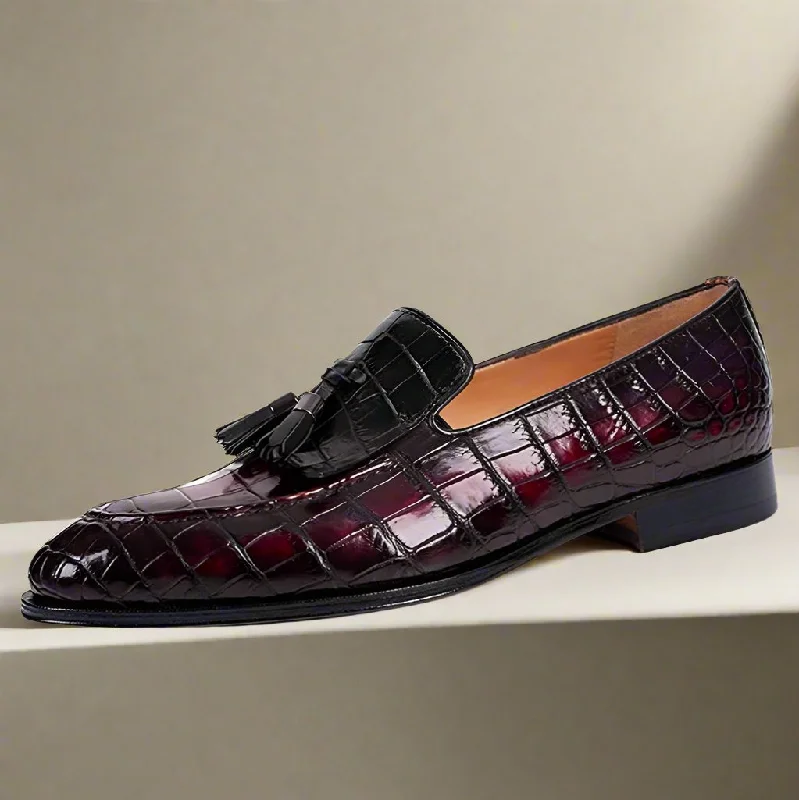 Mark Sloan Exotic Goodyear Welted Tassel Loafer