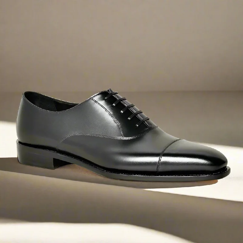 Morgan Black Toe Cap Oxford