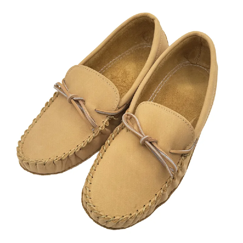 Men's Wide Leather Moccasins (Clearance CAL 7, 10. CREAM all sizes)