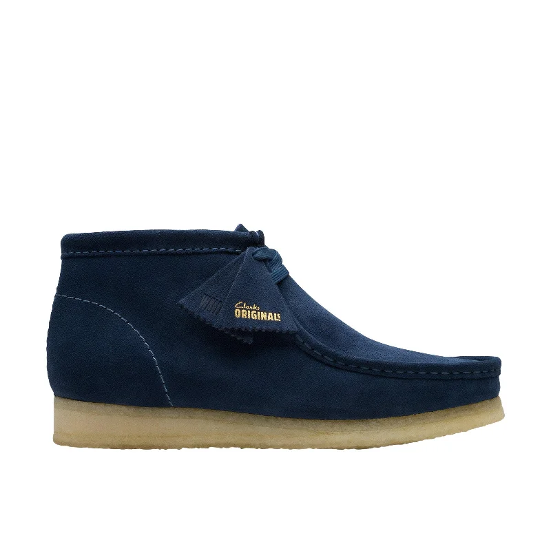 Clarks Wallabee Boot 26178218 Mens Blue Suede Lace Up Chukkas Boots