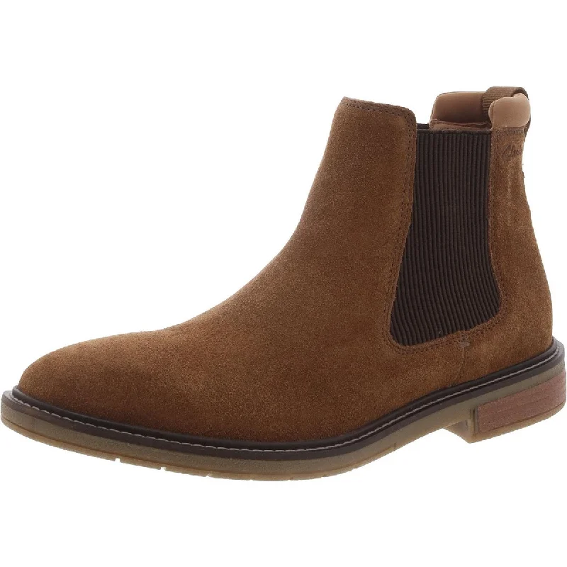 Clarks Mens Clarkdale Hall Leather Ankle Chelsea Boots