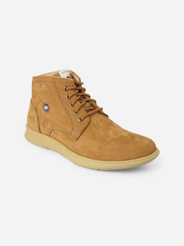 Men's Camel Nubuck Leather Light Weight Boot (ID1053)