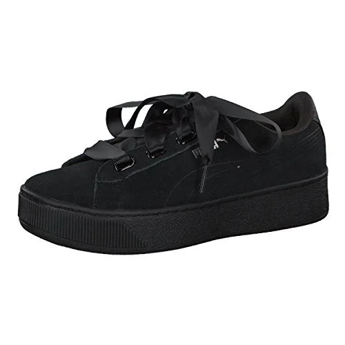 PUMA Damen Vikky Platform Ribbon S Sneaker, Black Black