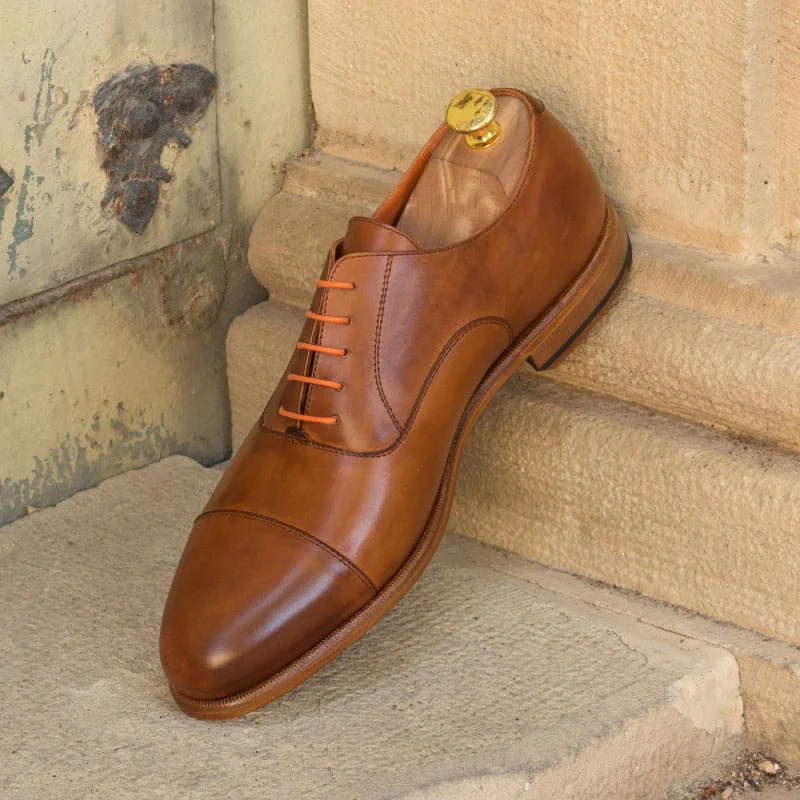 Felix Tan Burnished Toe Cap Oxford