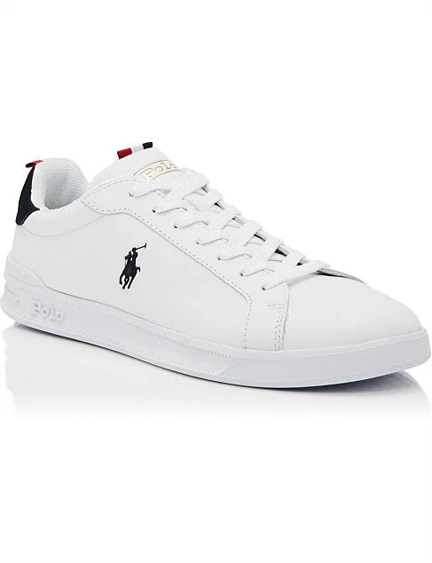 Polo Ralph Lauren - Heritage Court II Sneakers - White with Red, White, Navy Stripe, Blue Polo Pony