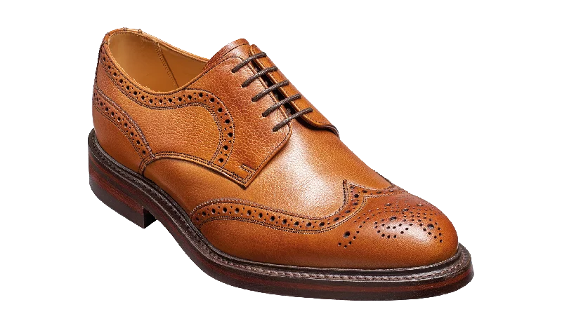 Barker Kelmarsh Wingtip Brogue Derby Shoe -Cedar Grain