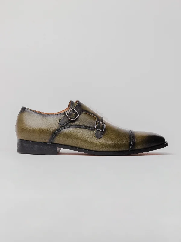 Shubhan Double Monk - Olive Patina