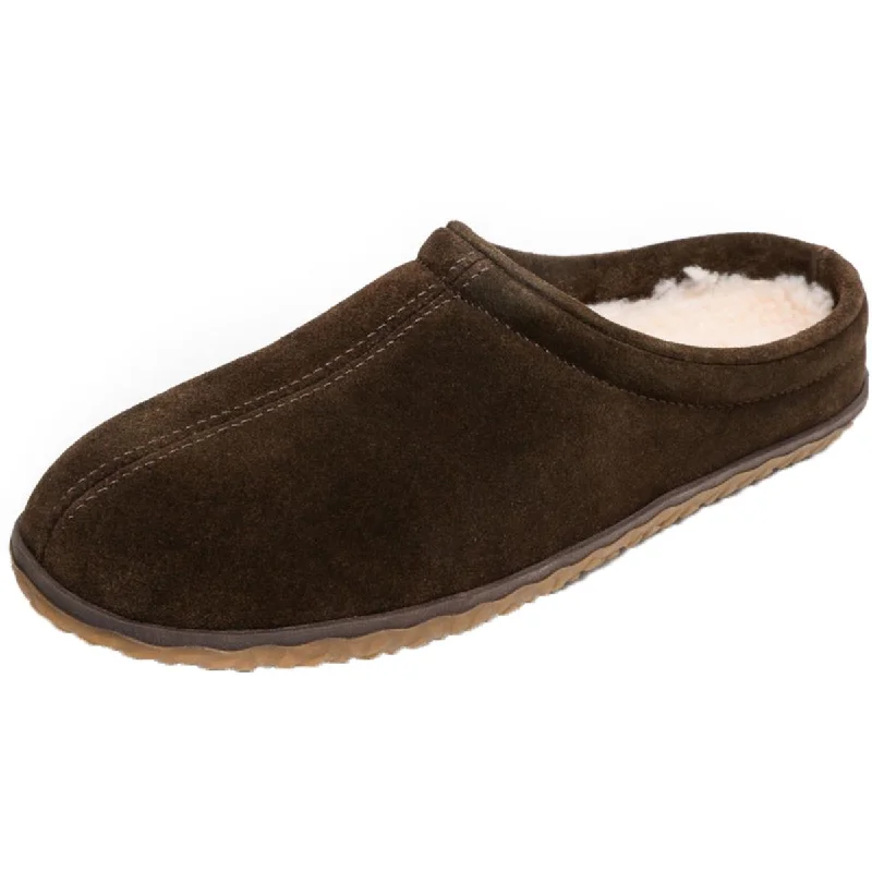 Minnetonka Mens Taylor Suede Slip On Clog Slippers