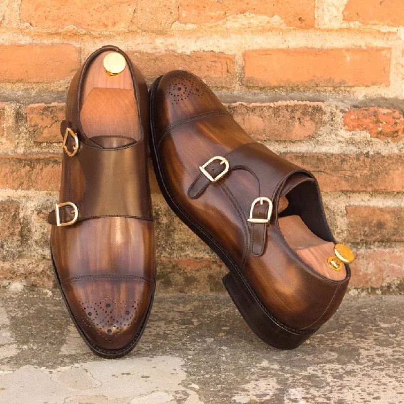 Sam Tan Patina Double Monkstrap