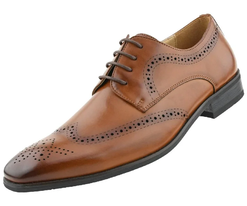 Tan Wingtip Dress Shoes